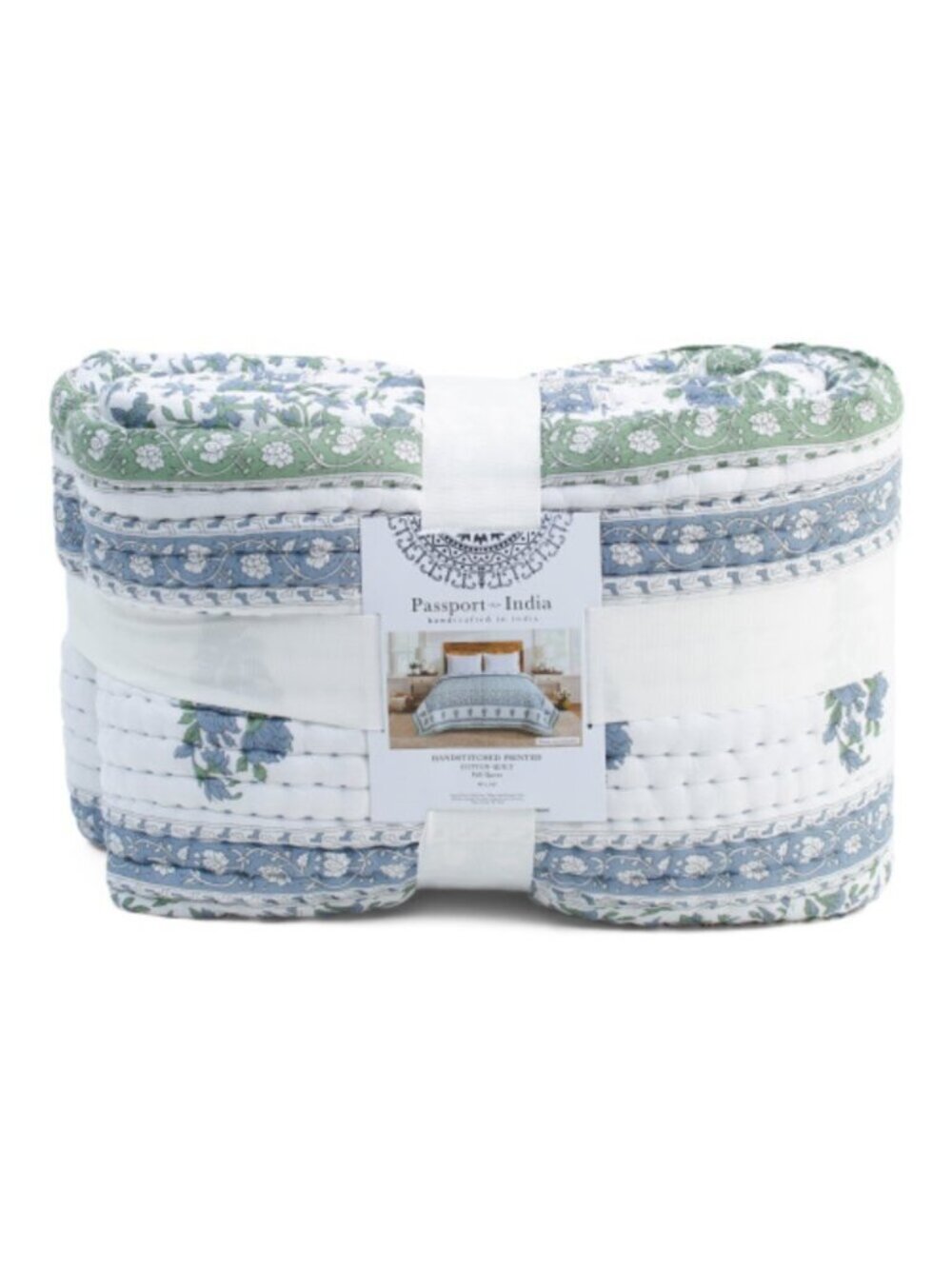 HANDCRAFTED IN INDIA Printed Cotton Quilt